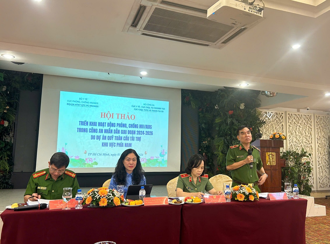 Cục Phòng, chống HIV/AIDS phối hợp Bộ Công an tổ chức Hội thảo triển khai hoạt động phòng, chống HIV/AIDS trong trại tạm giam, trại giam