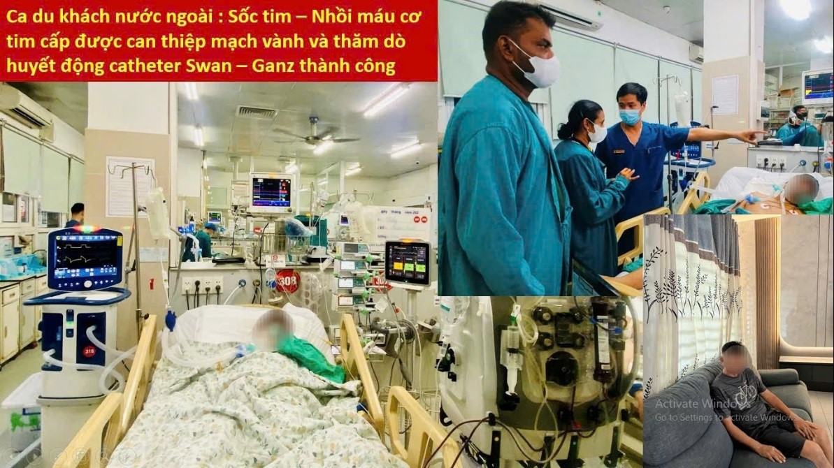 Kịp thời cứu chữa du khách nước ngoài nhồi máu cơ tim cấp bằng kỹ thuật hiện đại