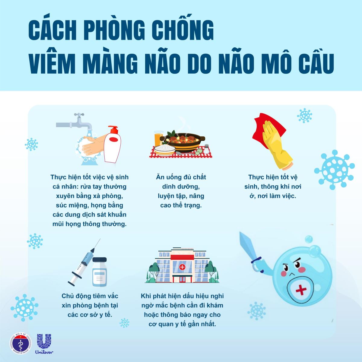 NHẬN BIẾT SỚM VÀ PHÒNG NGỪA BỆNH VIÊM MÀNG NÃO DO NÃO MÔ CẦU – BỘ Y TẾ