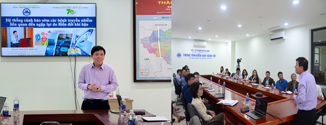 HỘI THẢO VỀ “HỆ THỐNG CẢNH BÁO SỚM CÁC BỆNH TRUYỀN NHIỄM LIÊN QUAN ĐẾN NGẬP LỤT DO BIẾN ĐỔI KHÍ HẬU”