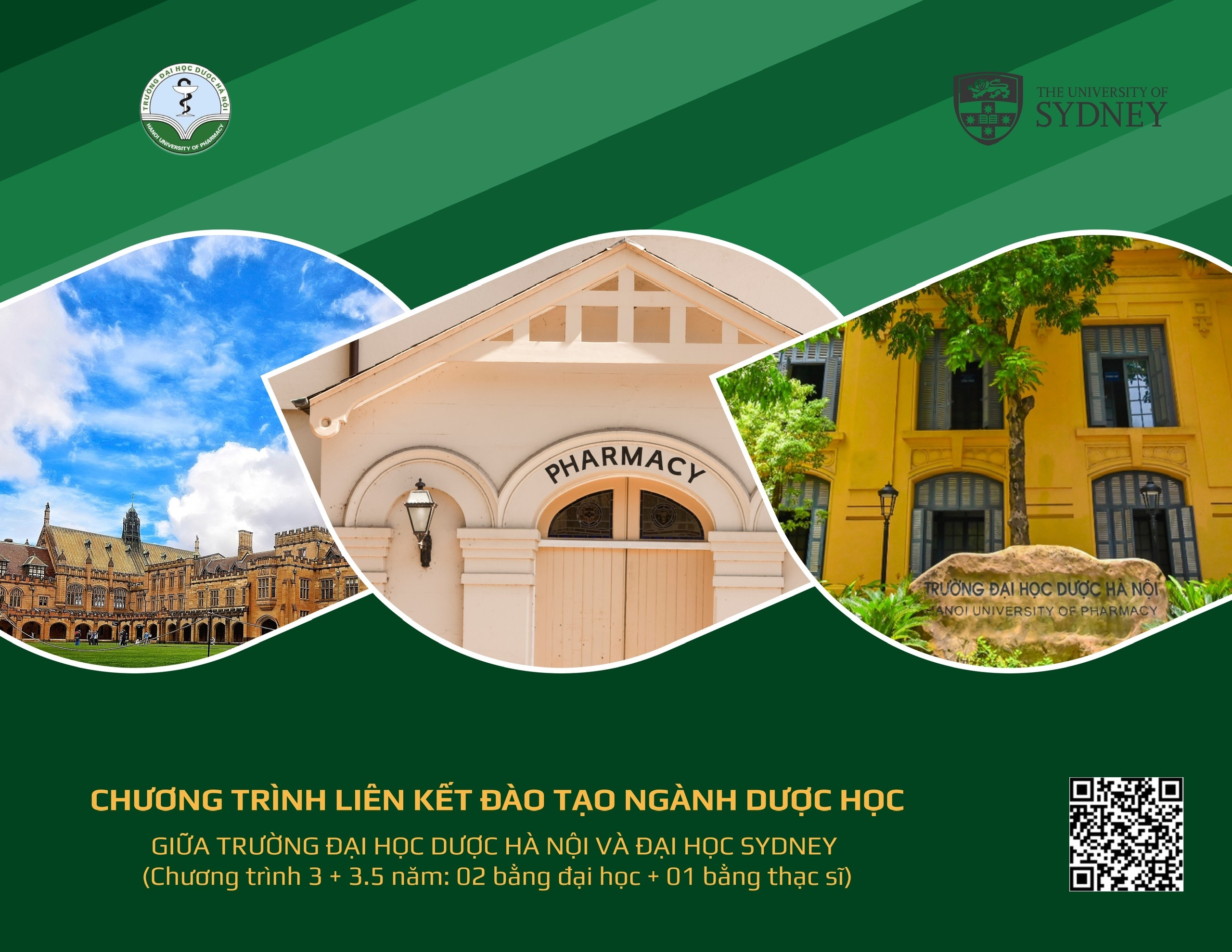 LỘ TRÌNH ĐÀO TẠO CỦA CHƯƠNG TRÌNH LIÊN KẾT NGÀNH DƯỢC GIỮA TRƯỜNG ĐẠI HỌC DƯỢC HÀ NỘI (HUP) VÀ ĐẠI HỌC SYDNEY (USYD)