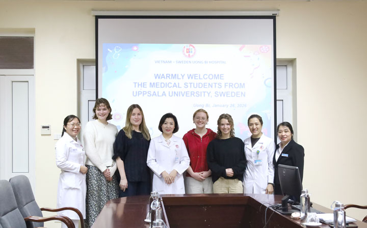 Tiếp nhận sinh viên từ cơ sở đào tạo y khoa hàng đầu Thụy Điển thực tập tại Bệnh viện