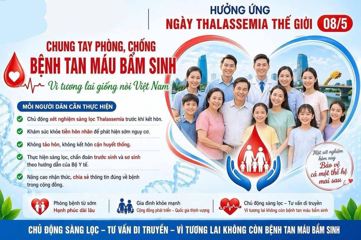 Chung tay sàng lọc phát hiện sớm Thalassemia, không để ai bị bỏ lại phía sau